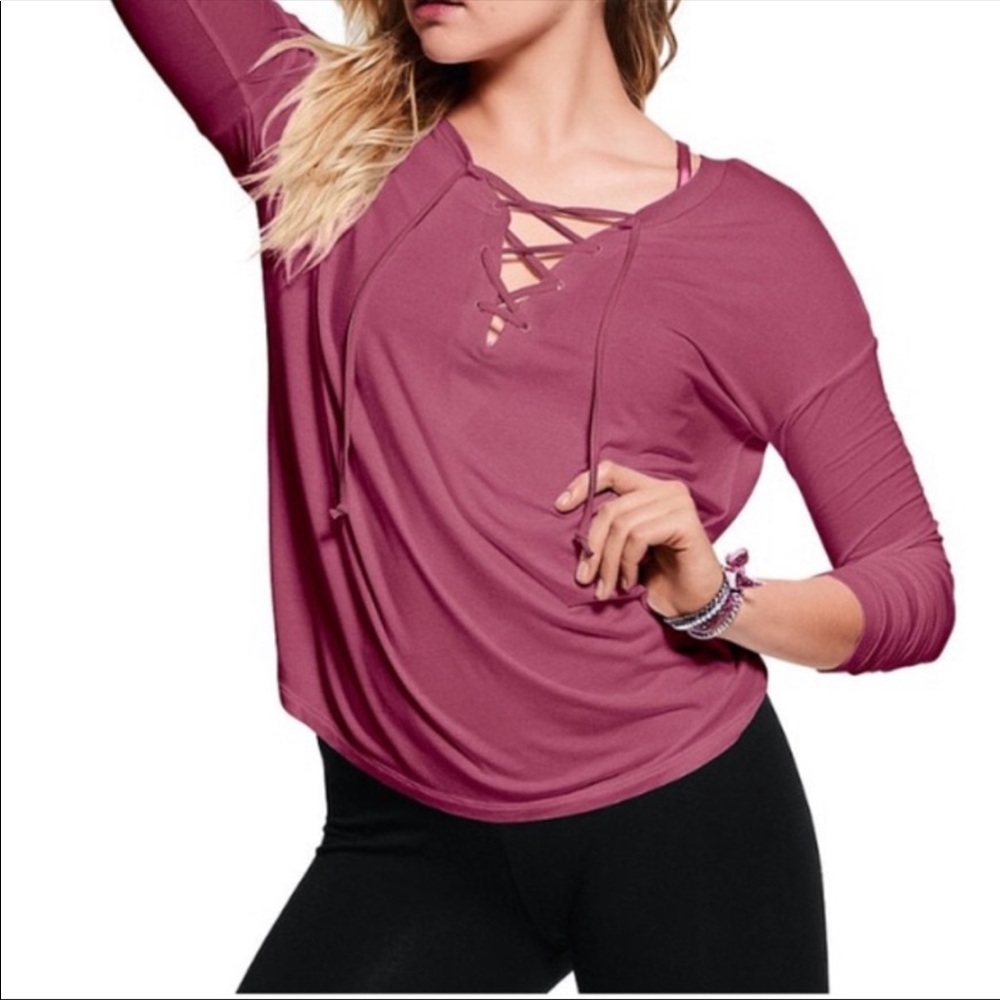 Victoria secret lace up shirt